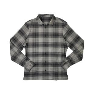 Lululemon Shirt Mens M Medium Grey Masons Peak Lightweight Flannel Long Sleeve